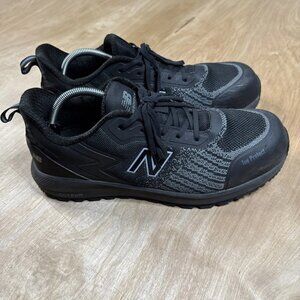 New Balance Mens Composite Safety Toe Black Gray Slip Resistant Size 10.5